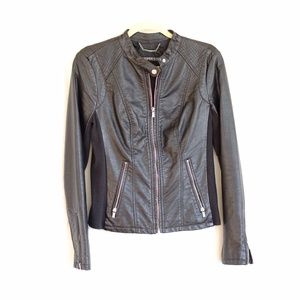 Express Faux Leather Motor Jacket